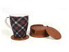 Cannes Leather Coaster - Cinnamon Brown - Aaron Leather Goods