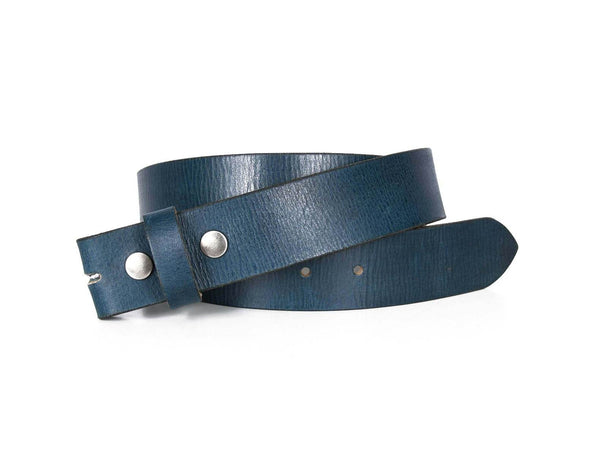 Irving Leather Belt - Blue - Aaron Leather Goods
