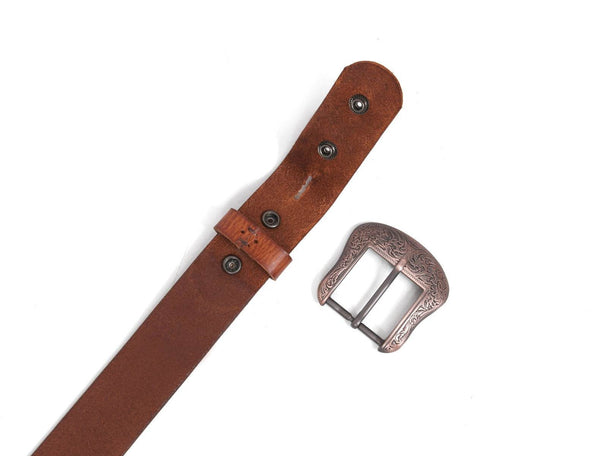 Irving Leather Belt - Brown - Aaron Leather Goods