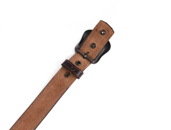 Fontana Leather Belt - Walnut Brown - Aaron Leather Goods