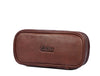 Premium Brown Leather Dopp Kit with Handle - Aaron Leather Goods