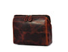 Aaron Reserve Vintage Leather Toiletry Bag – Full-Grain Dual Tone Travel Dopp Kit