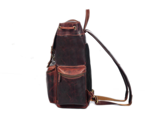 Vintage Full - Grain Leather Backpack – Travel, Work & Laptop Bag - Aaron Leather Goods