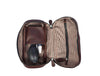 Premium Brown Leather Dopp Kit with Handle - Aaron Leather Goods