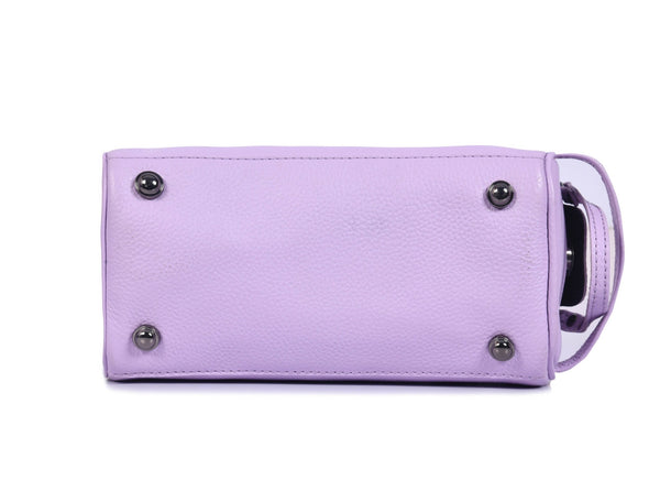 Amethyst Glow Leather Toiletry Bag - Lavender - Aaron Leather Goods