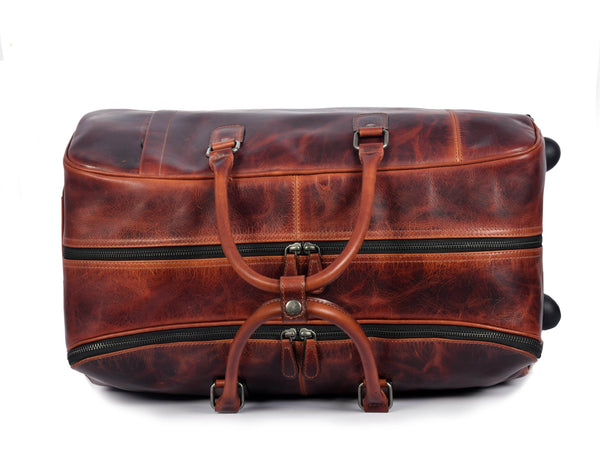 TerraCraft Leather Trolley Bag - Multicolor - Aaron Leather Goods