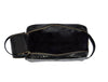 Aubrielle Leather Toiletry Bag - Black Croco - Aaron Leather Goods