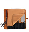 Vintage Leather &amp; Canvas Knife Roll – Premium Chef's Knife Storage Bag - Aaron Leather Goods