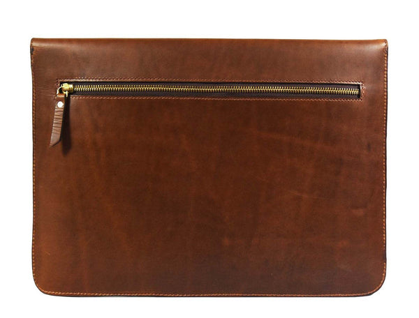 Tagus Macbook Laptop Sleeve Case - Caramel Brown - Aaron Leather Goods