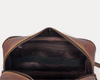 Vintage Brown Leather Dopp Kit – Dual Compartment - Aaron Leather Goods