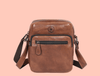 Gemini said Brown Leather Crossbody Messenger Bag