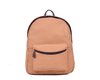 Premium Tan Canvas Backpack with Leather Zipper - Aaron Leather Goods
