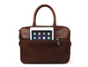 Miramas Leather Office Bag – Walnut Brown - Aaron Leather Goods