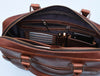 Miramas Leather Office Bag – Walnut Brown - Aaron Leather Goods