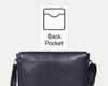 Premium Black Leather Messenger Bag Laptop Shoulder Briefcase for Men & Women - Aaron Leather Goods