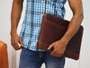 Vittoria Leather Organizer - Walnut Brown - Aaron Leather Goods