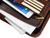 Vittoria Leather Organizer - Walnut Brown - Aaron Leather Goods