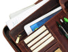 Vittoria Leather Organizer - Walnut Brown - Aaron Leather Goods