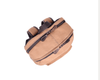 Premium Tan Canvas Backpack with Leather Zipper - Aaron Leather Goods