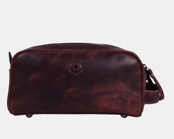 Premium Leather Toiletry Bag – Durable & Stylish DOPP Kit - Aaron Leather Goods