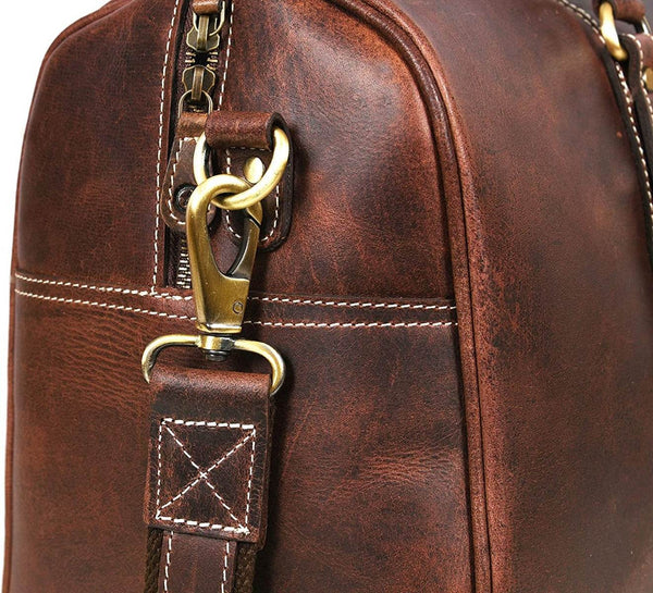 Leather Travel Duffel Bag: Versatile Father's Day Gift - Aaron Leather Goods - Aaron Leather Goods