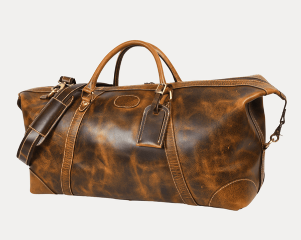 Vintage Leather Duffle Bag – LH - TB - 161 - Aaron Leather Goods