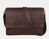 Villandry Leather Messenger Bag - Walnut Brown - Aaron Leather Goods