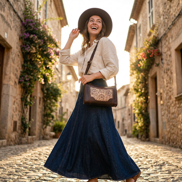 Madison Ladies Handmade Bag - Dark Brown