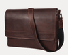 Villandry Leather Messenger Bag - Walnut Brown - Aaron Leather Goods