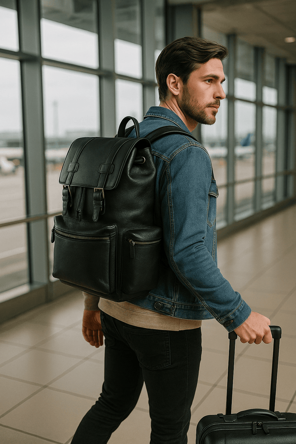 Vintage Full - Grain Leather Backpack – Travel, Work & Laptop Bag - Aaron Leather Goods