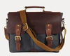 Prato Canvas Messenger Bag - Charcoal Grey - Aaron Leather Goods