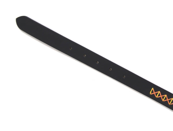 Zynkora Leather Suede Belt - Black - Aaron Leather Goods