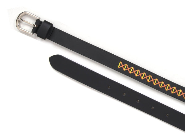 Zynkora Leather Suede Belt - Black - Aaron Leather Goods