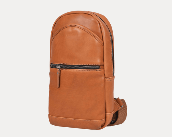 Oviedo Cross Body Bag - Caramel Brown - Aaron Leather Goods