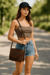 Polaris Leather Ladies Bag - Brown. BUY 1 GET 1 FREE - Aaron Leather Goods