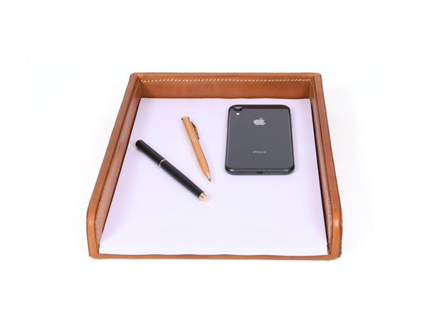 Morefo Leather Letter Tray - Multicolor - Aaron Leather Goods