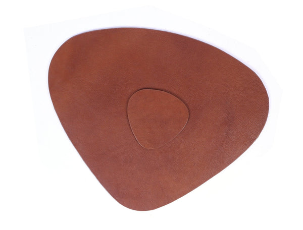 Asymmetric Leather Mat with Removable Center Accent - Aaron Leather Goods