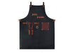 Premium Black Leather Utility Apron with Tool Pockets - Aaron Leather Goods