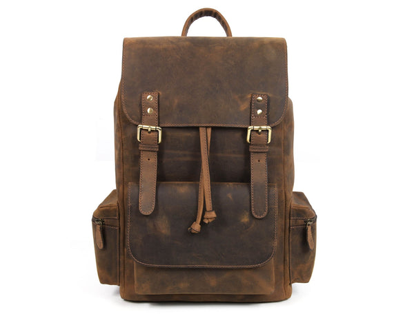 Premium Full-Grain Leather Laptop Backpack by Aaron Leather Goods - Aaron Leather Goods