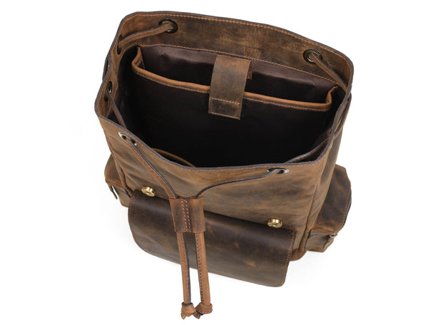 Premium Full-Grain Leather Laptop Backpack by Aaron Leather Goods - Aaron Leather Goods