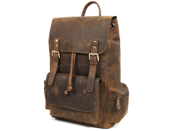 Premium Full-Grain Leather Laptop Backpack by Aaron Leather Goods - Aaron Leather Goods
