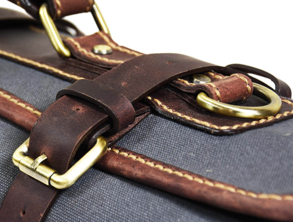 Aaron Leather Goods Canvas & Leather Knife Roll + Travel Backpack Combo - Aaron Leather Goods