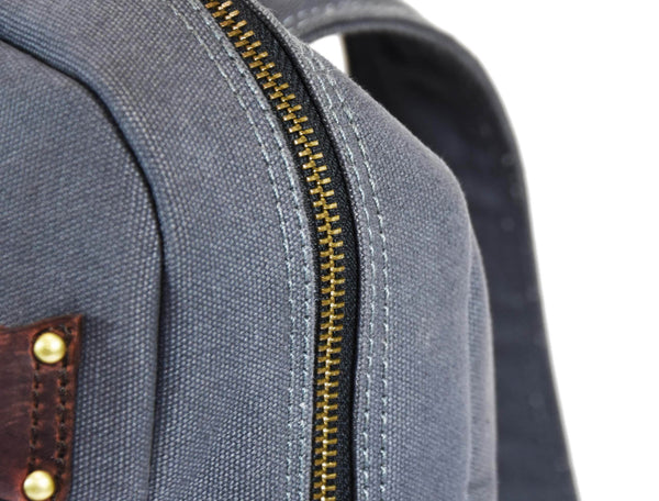 Aaron Leather Goods Canvas & Leather Knife Roll + Travel Backpack Combo - Aaron Leather Goods