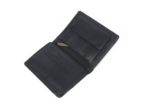 Toledo Leather Tri - fold Mens Wallet - Caramel - Aaron Leather Goods