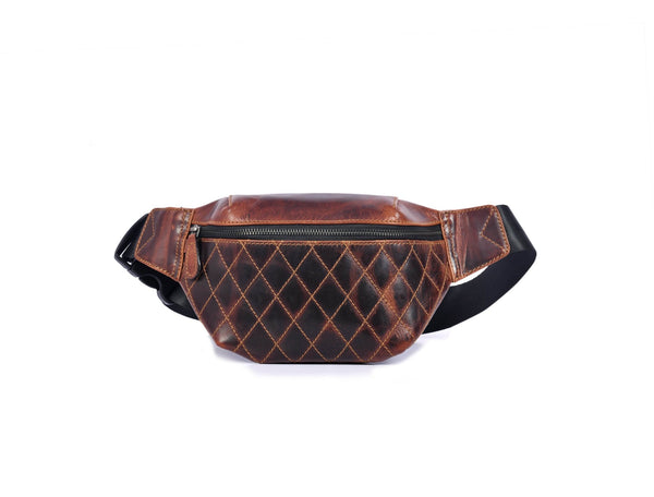 Ascend Quilted Leather Fanny Bag - Aaron Leather Goods