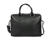 Aaron Leather Goods Full - Grain Leather Office Bag – Sleek Black Laptop Briefcase for Men - Aaron Leather Goods