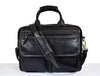 Black Leather Office Bag for Men – 16 Inch Laptop Bag - Aaron Leather Goods