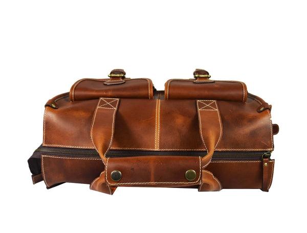 Aaron Leather Goods – Premium Leather Briefcase Bag - Aaron Leather Goods