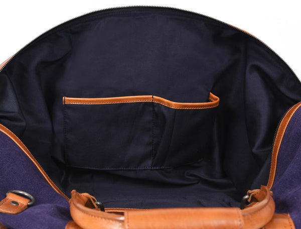 Canvas & Leather Duffle Bag – Weekend Travel Companion - Aaron Leather Goods