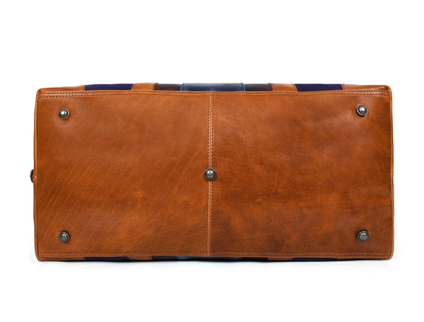 Canvas & Leather Duffle Bag – Weekend Travel Companion - Aaron Leather Goods